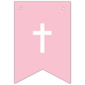 Viering van de eerste Heilige Communie Roze Gray G Vlaggetjes (Eerste vlag)