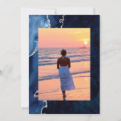 Viering van de levenfoto van Navy en Silver Agate Kaart (Achterkant)