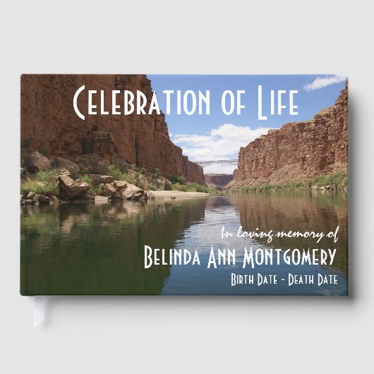 Viering van de Memorial van de rivier de Life Colo Gastenboek (Voorkant)