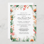 Viering van de Oranje begrafenis van het leven Kaart (Voorkant / Achterkant)