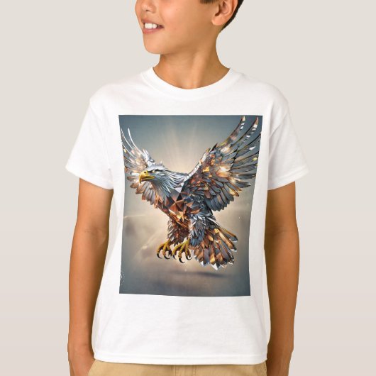 Viering van de overwinning: Dynamic Crystal Eagle  T-shirt (Voorkant)
