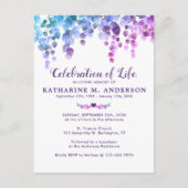 Viering van de Paarse begrafenis van het leven in Uitnodiging Briefkaart (Voorkant)