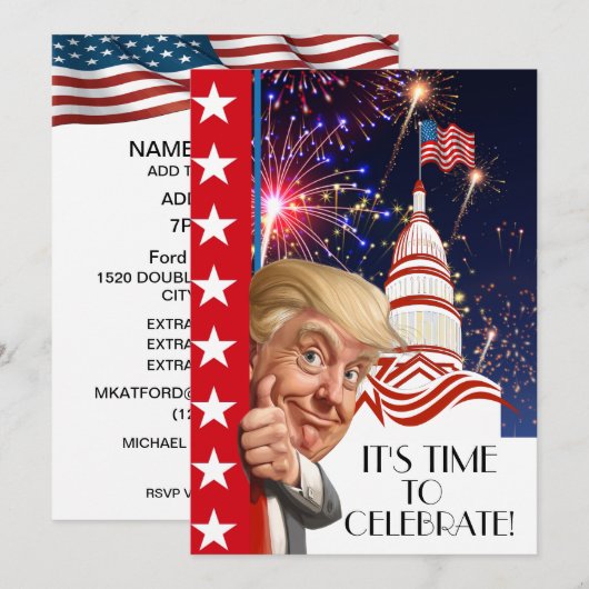 viering van de presidentsverkiezingen kaart (Voorkant / Achterkant)