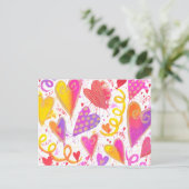 Viering van de Waterverf van de liefde Briefkaart (Staand voorkant)