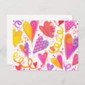 Viering van de Waterverf van de liefde Briefkaart (Voorkant / Achterkant)