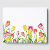 Viering van de Waterverf van het leven Tulip Flora Gastenboek (Achterkant)