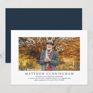 Viering van een moderne, eenvoudige elegante foto kaart