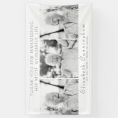 Viering van haar moderne, eenvoudige drie foto's spandoek (Verticaal)