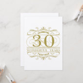 Viering van het 30e Jubileum Kaart (Voorkant / Achterkant in situ)