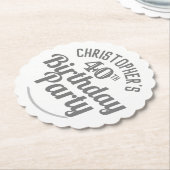 Viering van het 40ste Onderzetter op jaarpapier (Gekanteld)