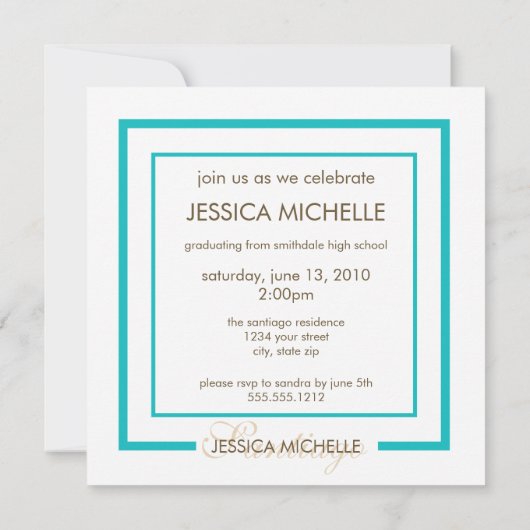 viering van het afstuderen kaart (Achterkant)