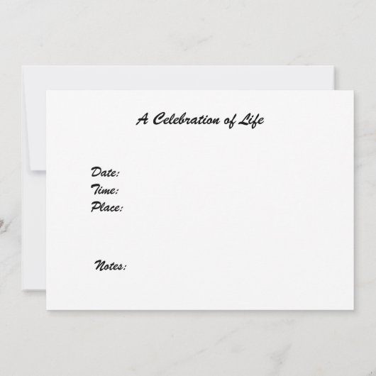 Viering van het Antiek orgaan voor de uitnodiging (Achterkant)