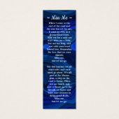 Viering van het Bladwijzer van de begrafenis van d Mini Visitekaartjes (Achterkant)