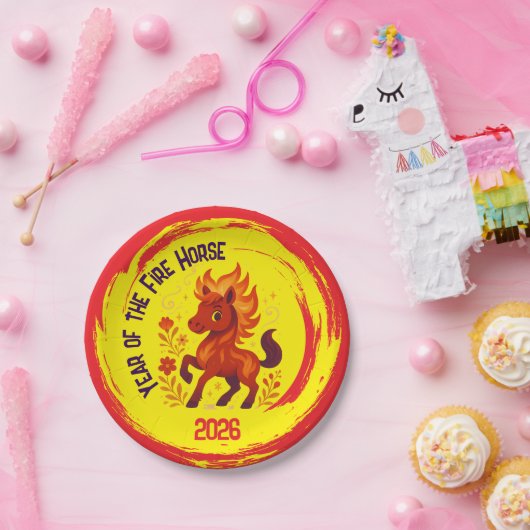 Viering van het Chinees Nieuwjaar Papieren Bordje (Feest)