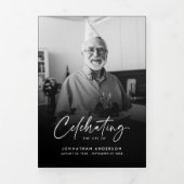 Viering van het leven 10-foto Zwart-wit begrafenis Drieluik Programma (Cover)