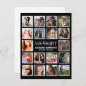 Viering van het leven 18 Foto begrafenis Kaart (Voorkant / Achterkant)