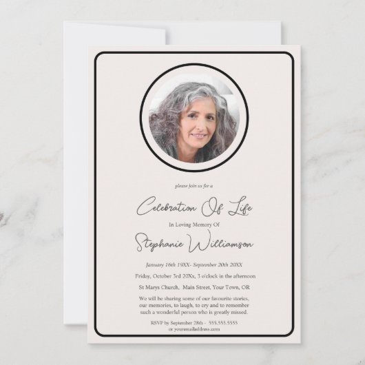 Viering van het leven 6 Foto Begrafenisdienst Kaart (Voorkant)