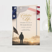 Viering van het leven Amerikaanse vlag militaire b Programma (Voorkant)
