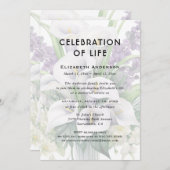 Viering van het leven Begrafenis Calla Lily Floral Kaart (Voorkant / Achterkant)