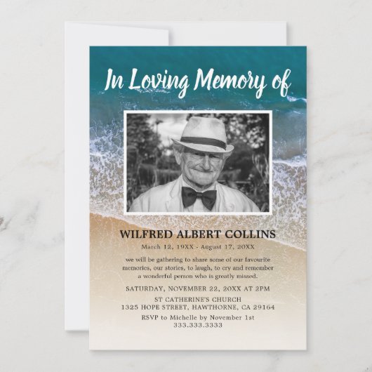 Viering van het leven | Begrafenis strand oceaan Kaart (Voorkant)