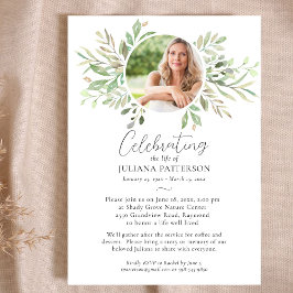 Viering van het leven Botanische Groenen Begrafeni Kaart