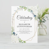 Viering van het leven Eenvoudige Floral Geometric  Kaart (Staand voorkant)