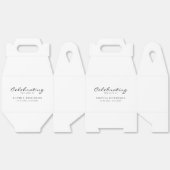 Viering van het leven Elegant script begrafenis Bedankdoosjes (Ongevouwen)