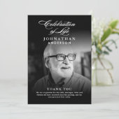 Viering van het leven Elegant Script Foto Begrafen Programma (Staand voorkant)