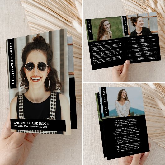 Viering van het leven Elegante moderne gevouwen be Programma