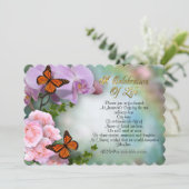 Viering van het leven Evite vlinders Kaart (Staand voorkant)