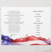 Viering van het leven Foto Amerikaanse vlag begraf Flyer (Achterkant)