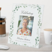 "Viering van het leven" Foto Begrafenismonument Reclamebord Met Voetstuk (Insitu)