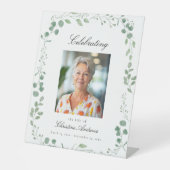 "Viering van het leven" Foto Begrafenismonument Reclamebord Met Voetstuk (Voorkant)