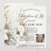 Viering van het leven - Foto & Bloemen Kaart (Voorkant / Achterkant)