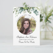 Viering van het leven Foto Bloemengebed Kaart (Staand voorkant)