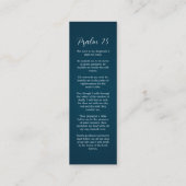 Viering van het Leven Foto Brons Bladwijzer Mini Visitekaartje (Achterkant)