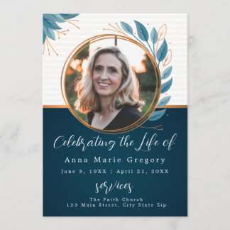 Viering van het Leven Foto Bronzen Memorial Begraf Programma