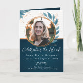 Viering van het Leven Foto Bronzen Memorial Begraf Programma (Voorkant)