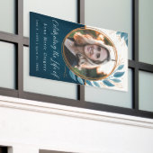 Viering van het Leven Foto Bronzen Memorial Begraf Spandoek (Buitenkant Gebouw)