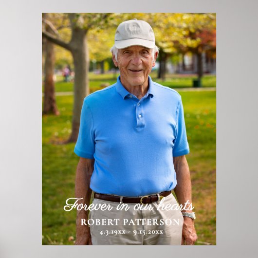 Viering van het Leven Foto Downloadbare Uitvaart Poster (Voorkant)