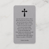 Viering van het leven Foto Gebed Kaart Visitekaartje (Achterkant)