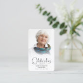 Viering van het leven Foto Gebed Kaart Visitekaartje (Staand voorkant)