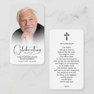 Viering van het leven Foto Lord's Prayer Kaart Visitekaartje
