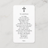 Viering van het leven Foto Lord's Prayer Kaart Visitekaartje (Achterkant)