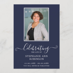 Viering van het leven Foto Orde van de dienst Blau Programma