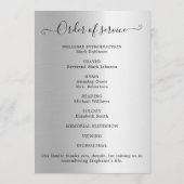 Viering van het Leven Foto Orde van de Dienst Programma (Achterkant)