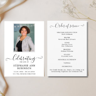 Viering van het Leven Foto Orde van de Dienst Programma