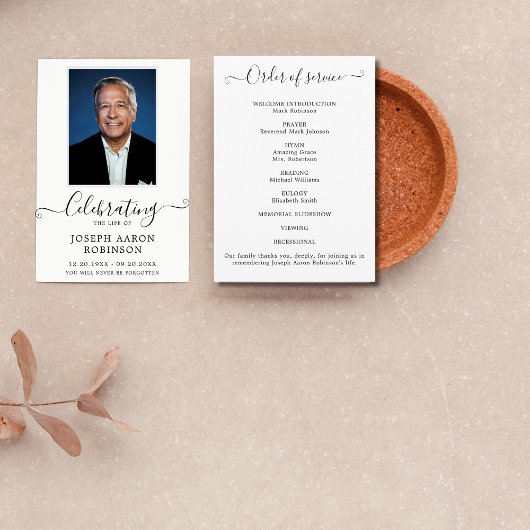 Viering van het Leven Foto Orde van de Dienst Programma