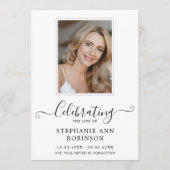 Viering van het Leven Foto Orde van de Dienst Programma (Voorkant)