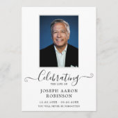 Viering van het Leven Foto Orde van de Dienst Programma (Voorkant)